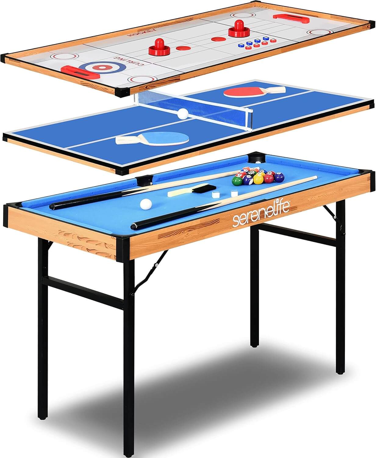 SereneLife 4 in 1 Multi Game Table