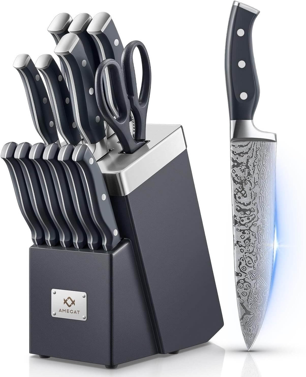 Top 5 Best Self Sharpening Knife Sets Amegat Knife Block Set