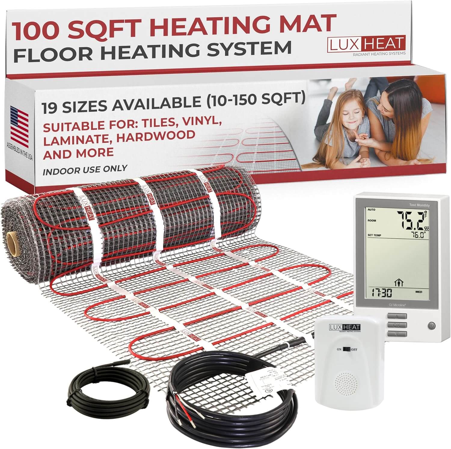 Top 5 Best Underfloor Heating Mats LuxHeat 100sqft Floor Heating Mat Kit