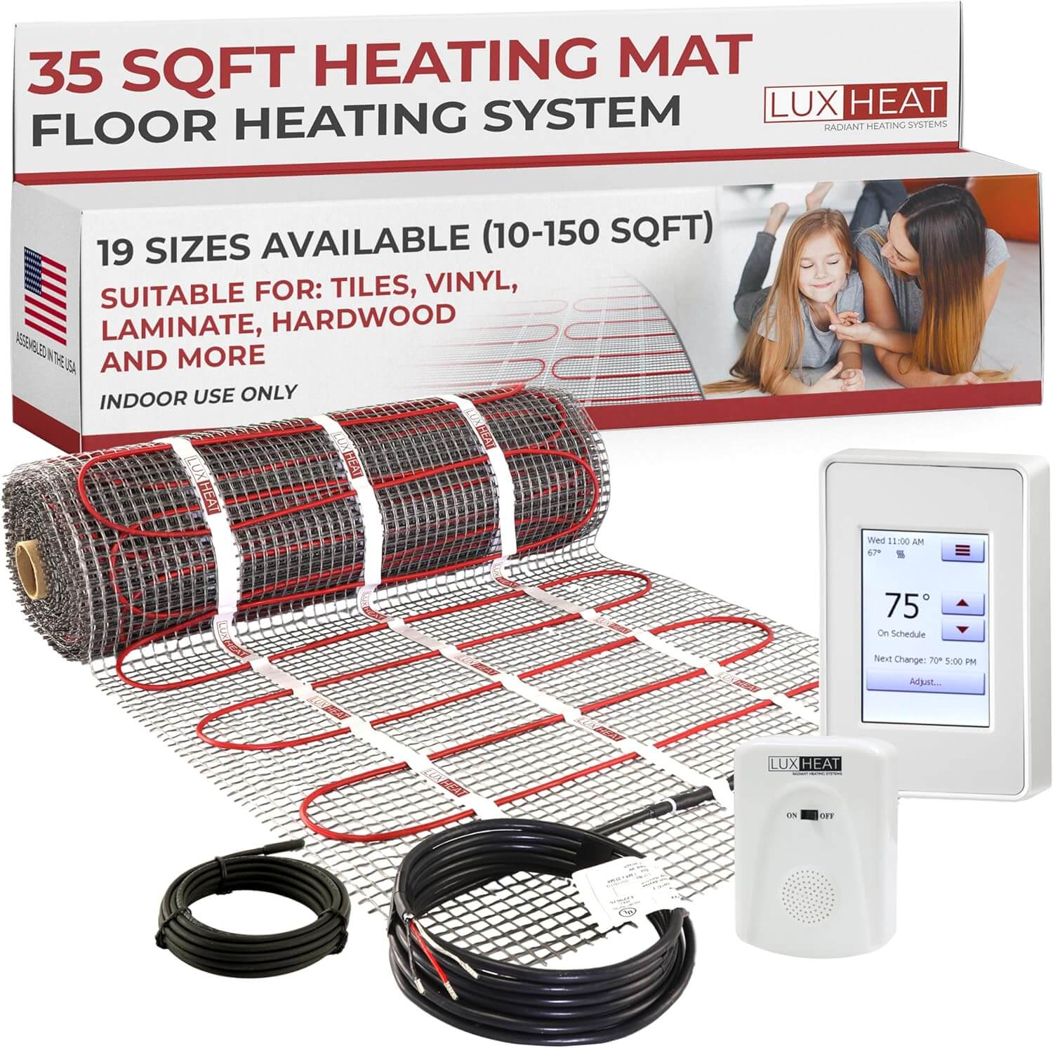 Top 5 Best Underfloor Heating Mats LuxHeat 35sqft Floor Heating Mat Kit