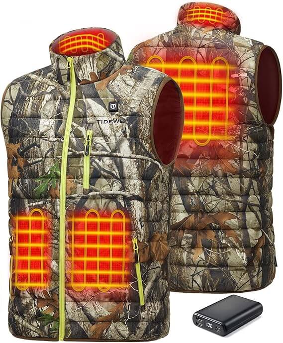 Tidewe Mens Heated Vest with Battery Pack