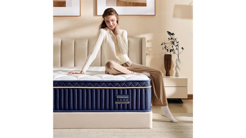 Aghodt Queen Mattress 14 Inch Queen Size Hybrid Mattress in a Box