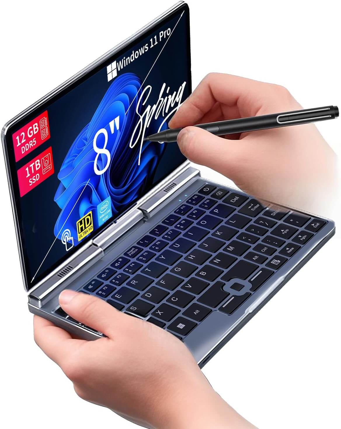 Kooforway 8 Inch 2 in 1 Mini Laptop
