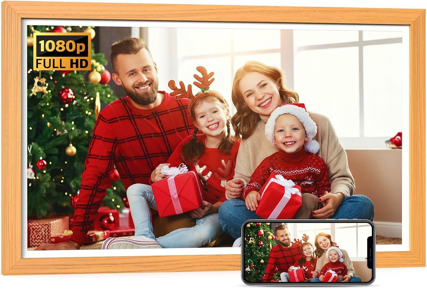 Top 5 Best Digital Photo Frames with Wifi Nethgrow 21.5 inch Digital Picture Frame