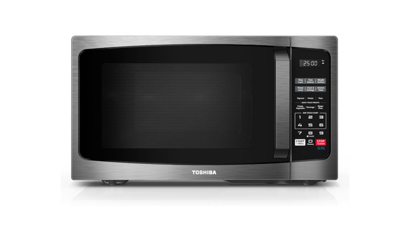 Toshiba ML-EM09PA(BS) Small Microwave Oven with 6 Auto Menus
