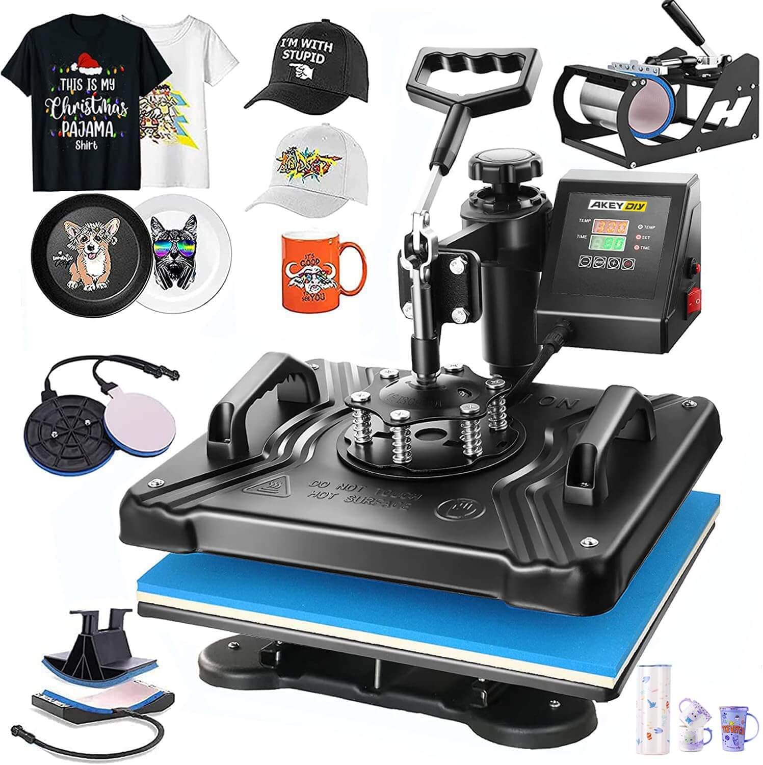 Top 5 Best T-Shirt Heat Presses AKEYDIY Professional 5 in 1 Heat Press Machine