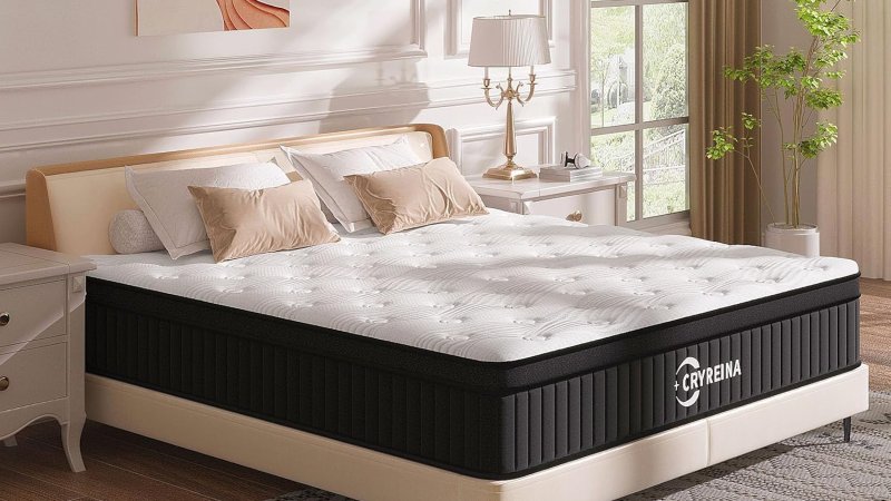 CRYREINA 12 Inch Queen Hybrid Mattress in a Box