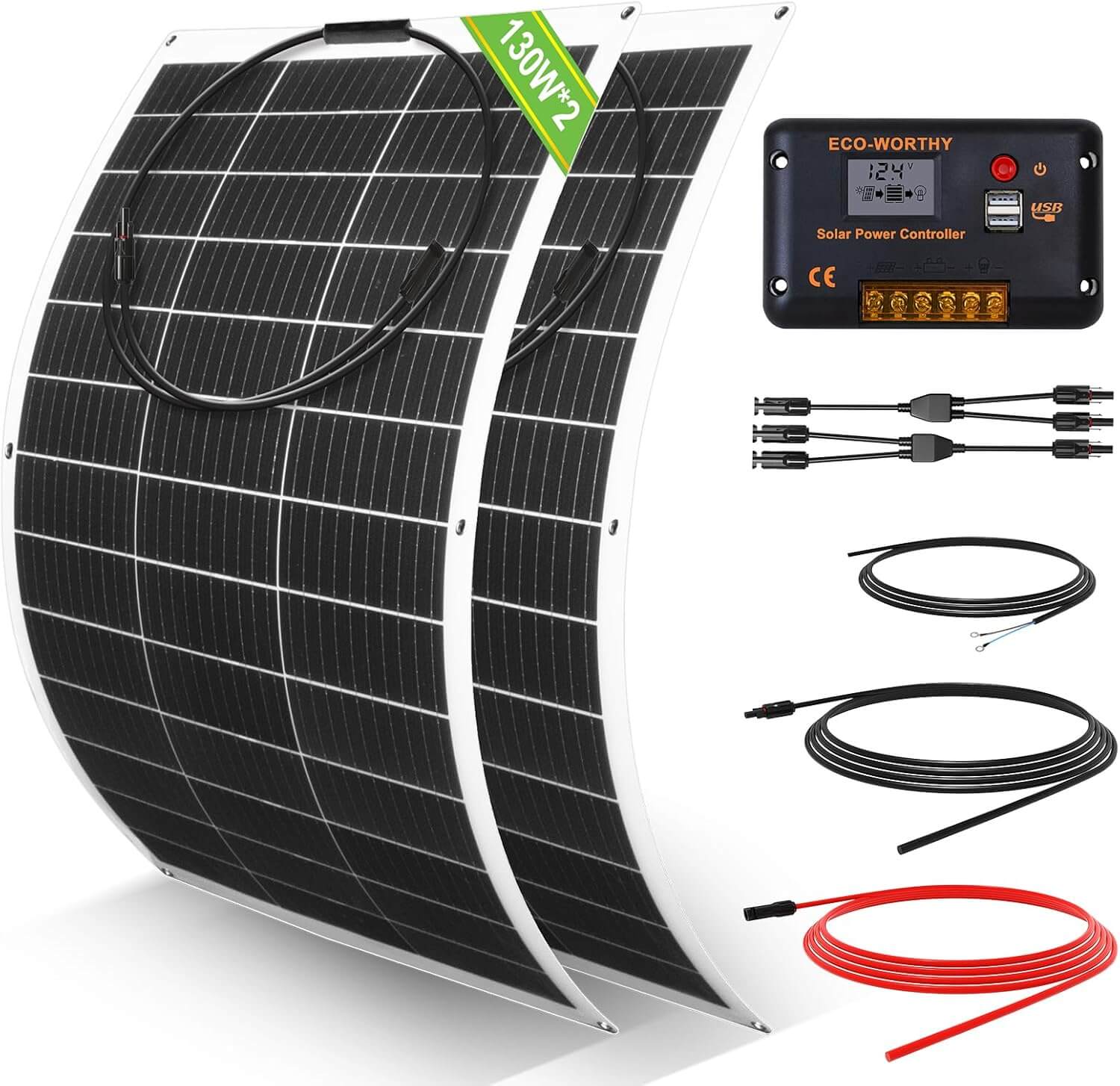 Top 5 Best Flexible Solar Panels ECO WORTHY 260Watt 12Volt Flexible Solar Panel