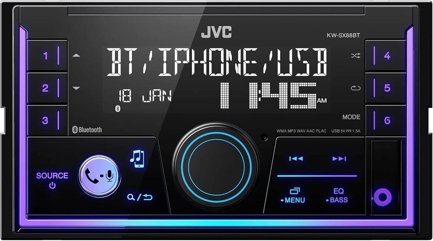 Top 5 Best Double Din Car Stereos JVC KW SX88BT Bluetooth Double Din Car Stereo