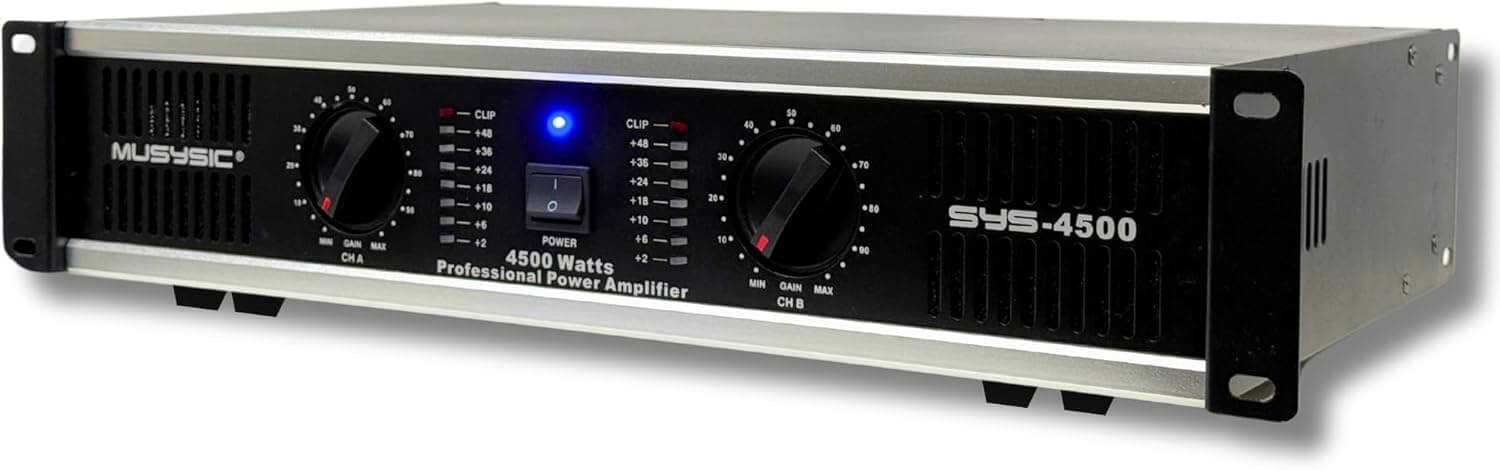 MUSYSIC 2 Channel Power Amplifier Distortion Free