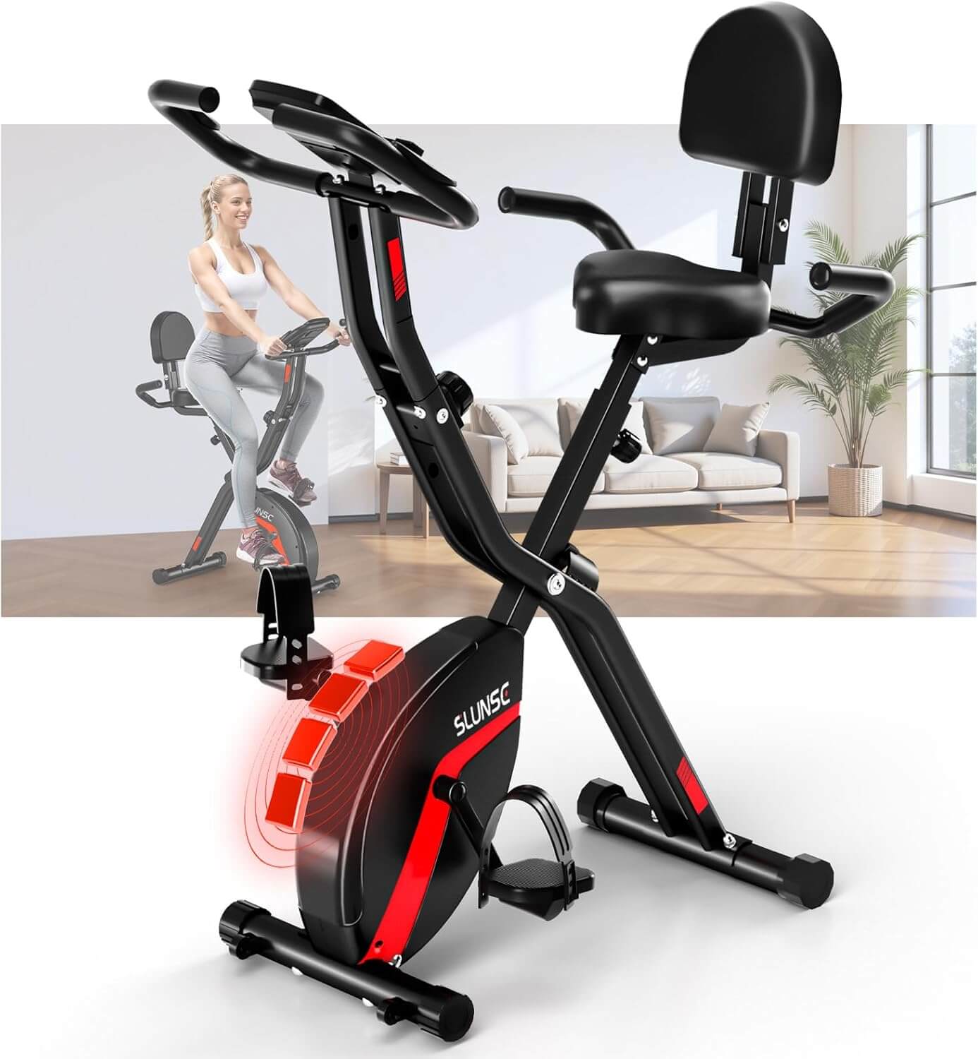 SLUNSE 5 IN 1 Foldable Stationary Bike