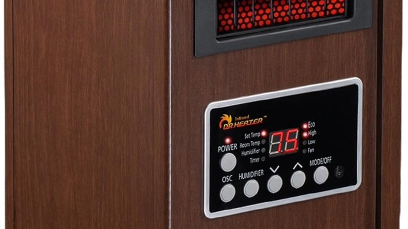 Dr. Infrared Heater 1500W Advanced Humidifier and Oscillation Fan and Remote Control