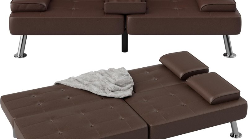 Flamaker Futon Sofa Bed Modern Folding Futon Set Convertible Recliner Lounge