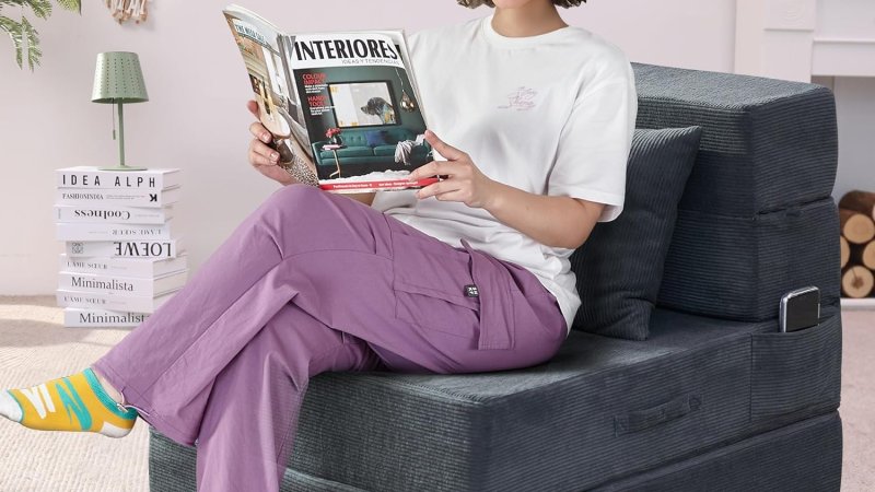 HILERO Folding Sofa Bed 4 in 1 Convertible Sleeper Chair with Pillow