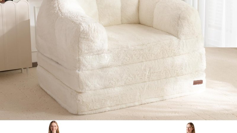 MAXYOYO 2-in-1 Folding Sofa Bed Convertible Sofa to Lounger