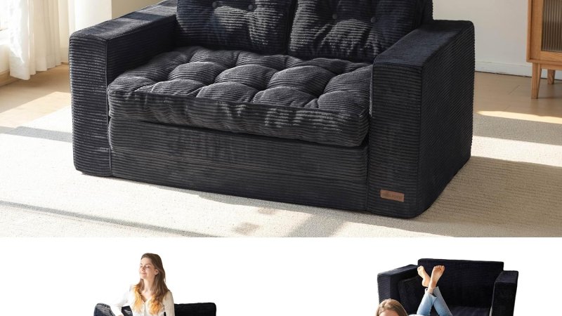 MAXYOYO Convertible Sofa Bed Pull Out Loveseat Sleeper Sofa