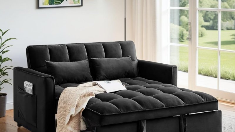 Trygoal Convertible Sofa Bed Pull Out Sofa Bed with Adjustable Backrest