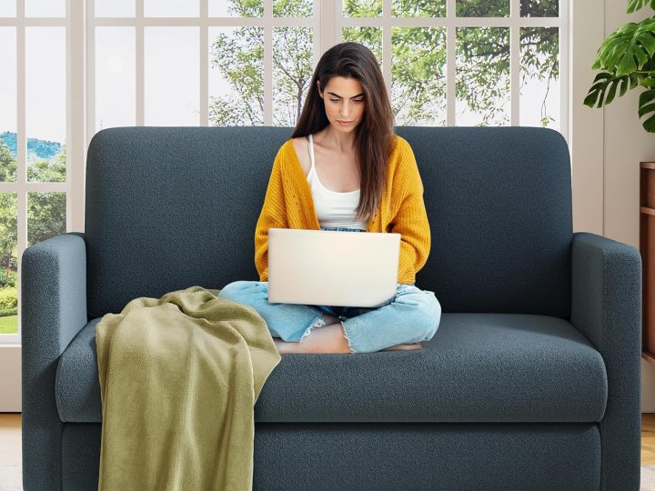 Welzona Loveseat Sofa 51 inch Comfy Teddy Small