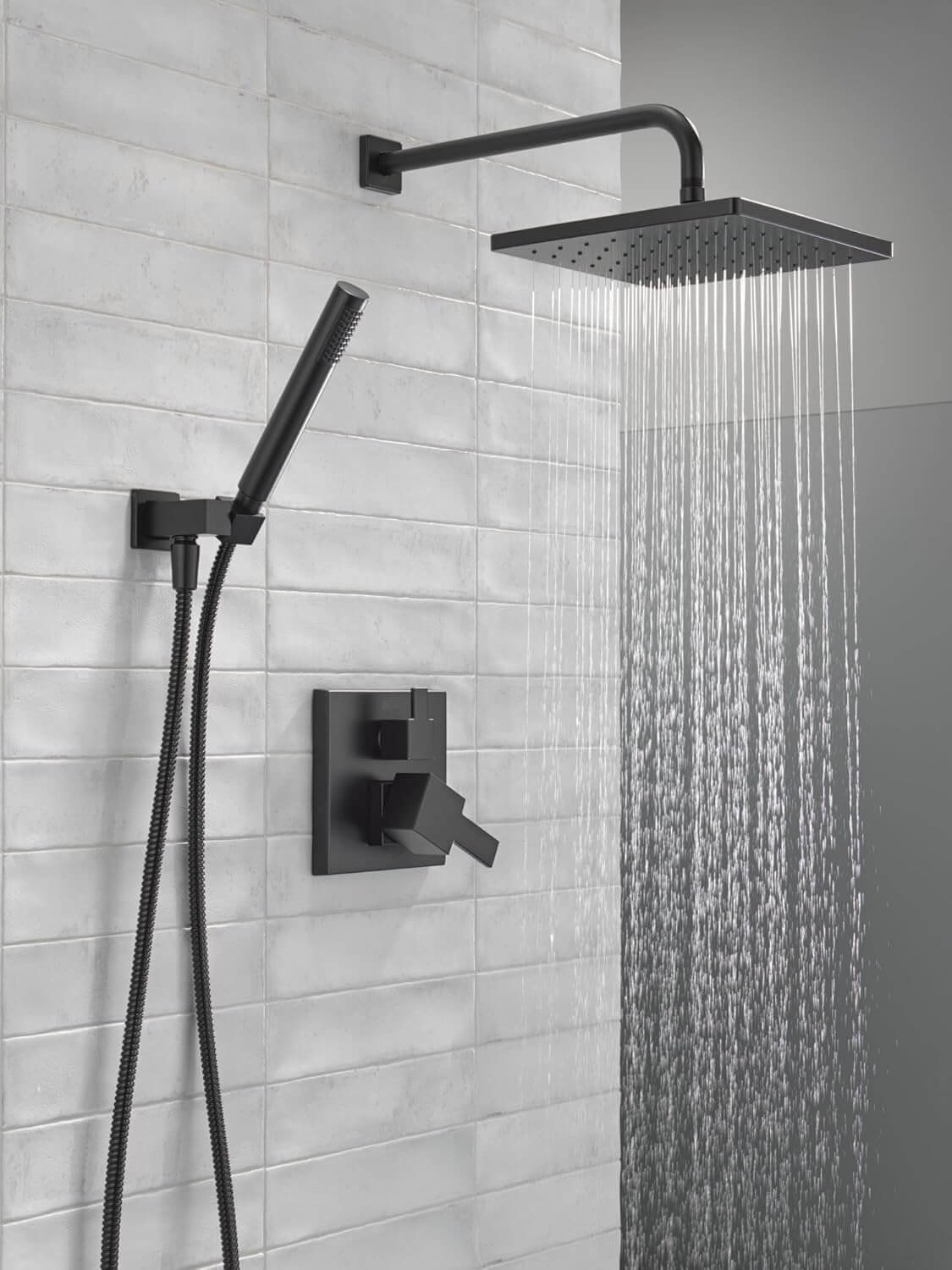 Delta Modern 14 Series Square Rain Shower System Faucet Set