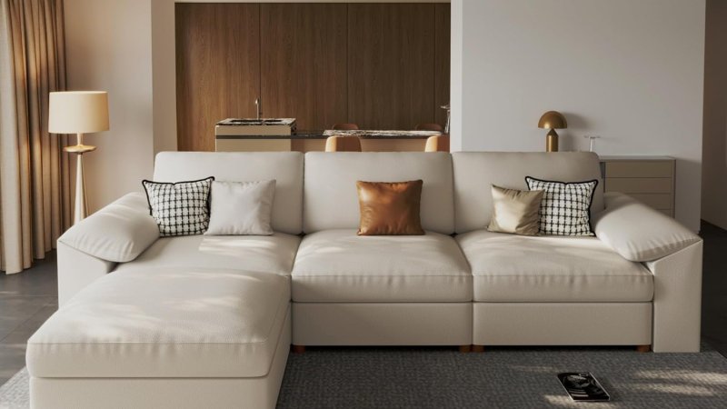 EASE MOOSE Leather Sectional Couch