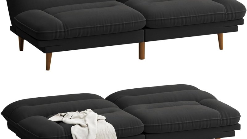 Homall Futon Sofa Bed Modern Loveseat Futon Couch