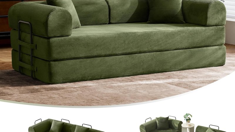 SAVENICA 79 inch Convertible Sofa Bed