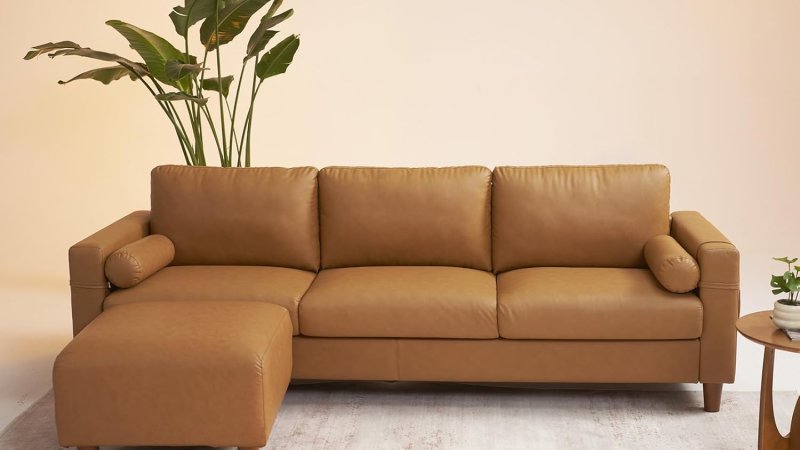 Vesgantti 100 inch Faux Leather Couch