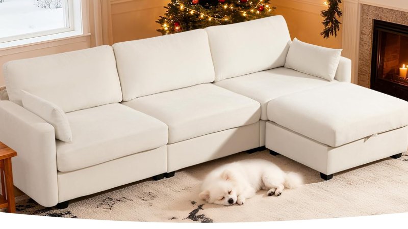Vogue 109 Inch Modular Sectional Sofa L Shaped Couch