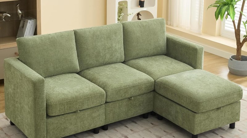 WUTUTUEE 83 inch L-Shaped Modular Sectional Sofa