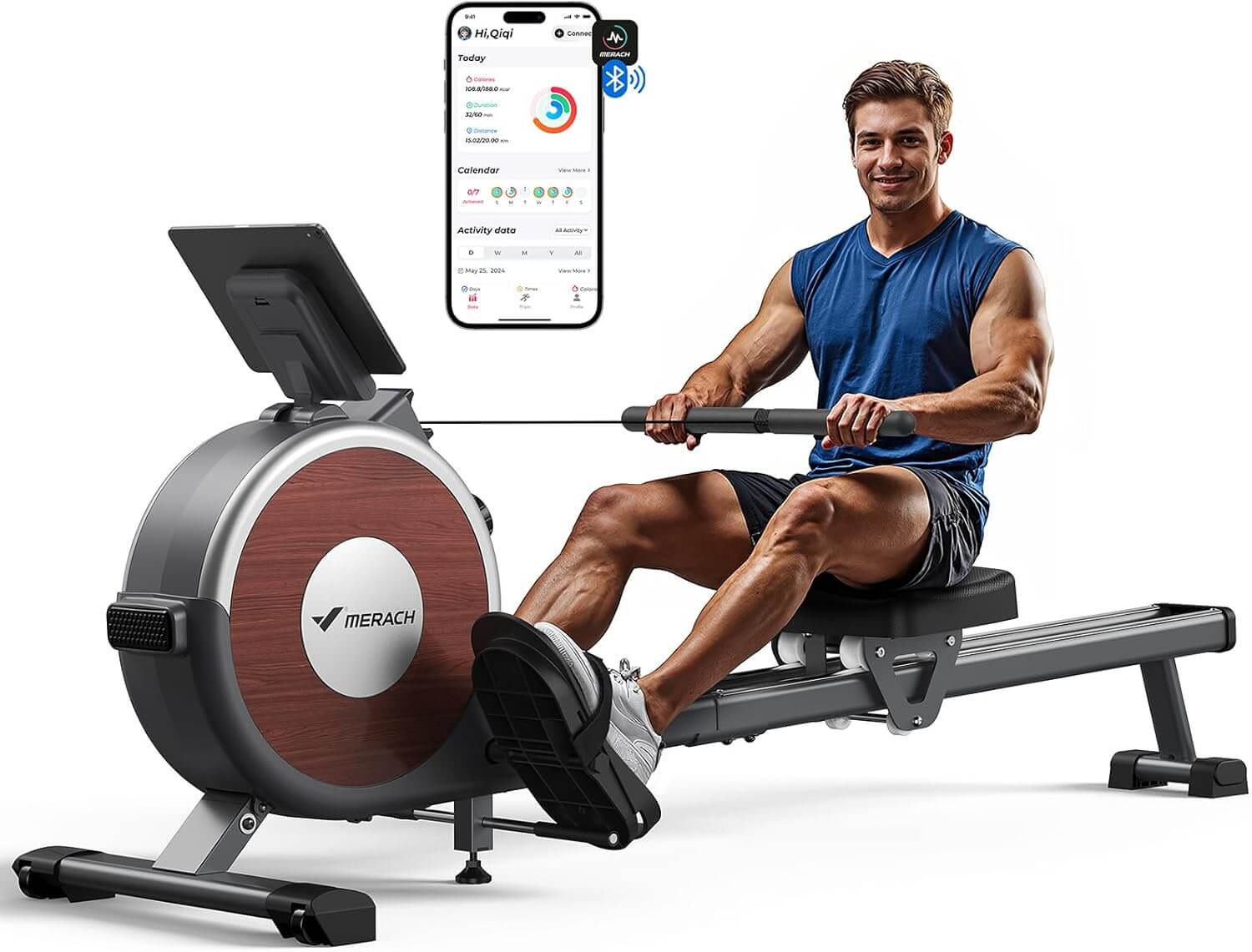 MERACH Magnetic Rowing Machine with 16 Levels