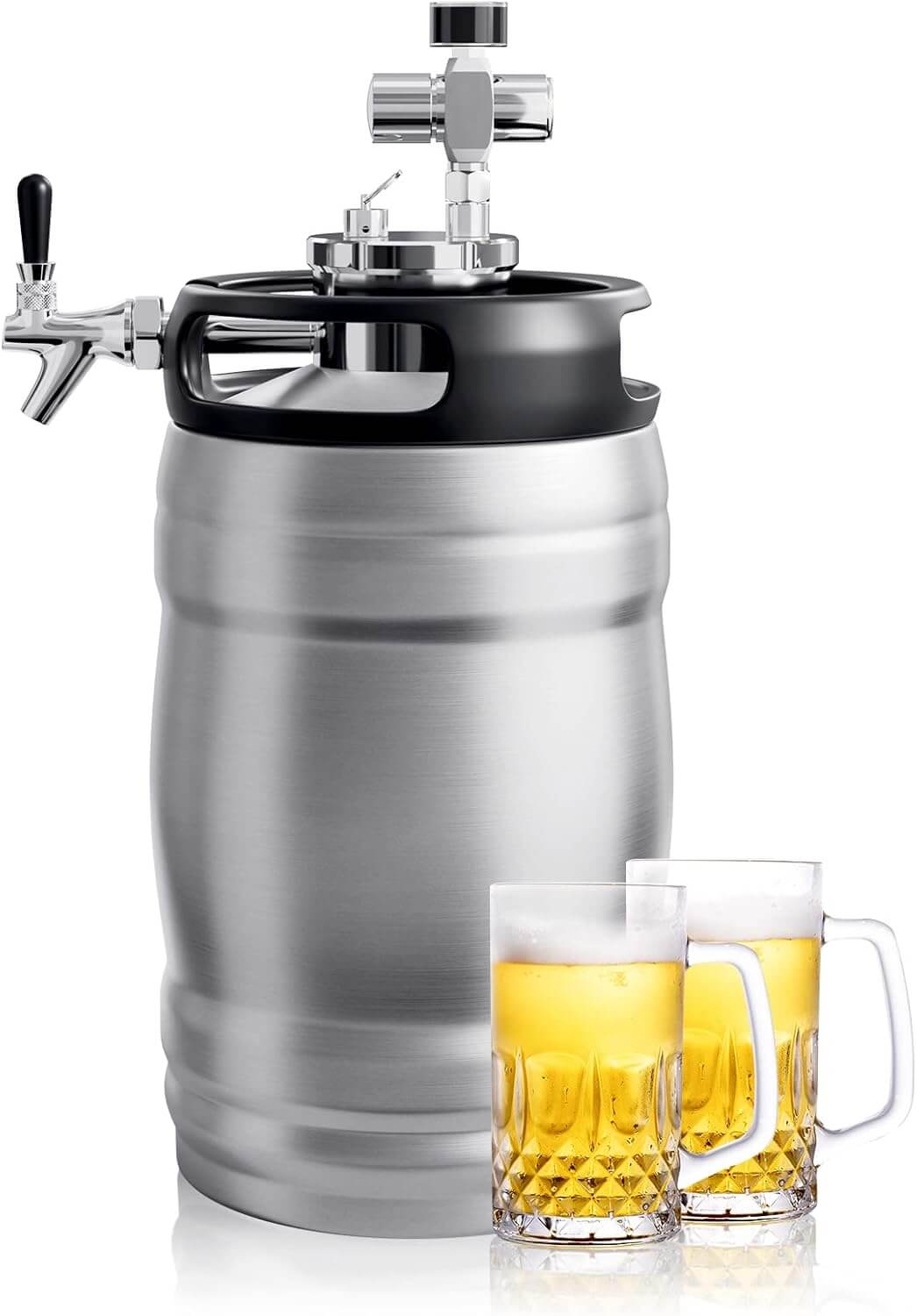 TMCRAFT 1.3 Gal Double Walled Beer Keg Growler