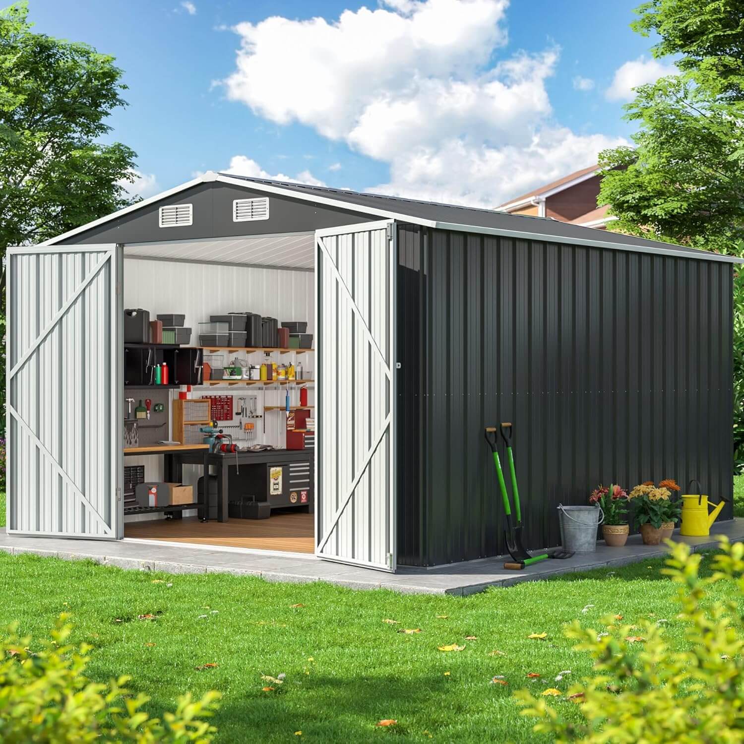 DAUSOLA 10 by 12 ft Outdoor Storage Shed