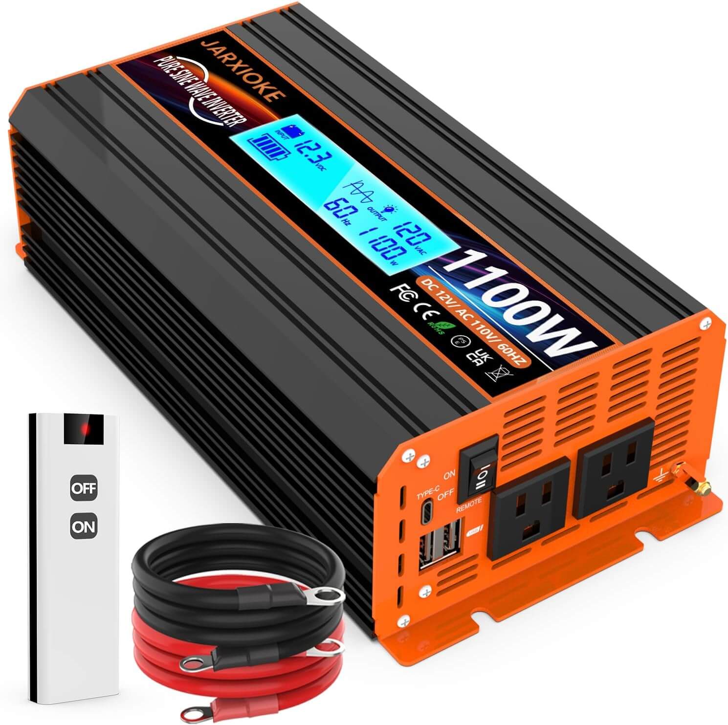 JARXIOKE 1100 Watt Pure Sine Wave Power Inverter