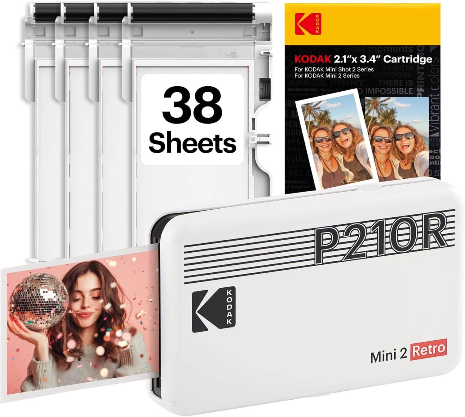 KODAK Mini 2 Retro 2 by 3 Portable Photo Printer