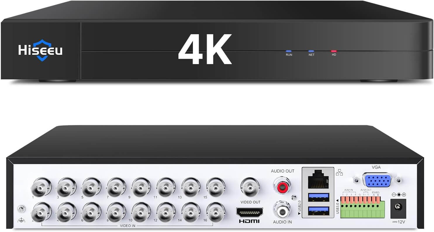 Hiseeu 16 Channel 4K Security DVR