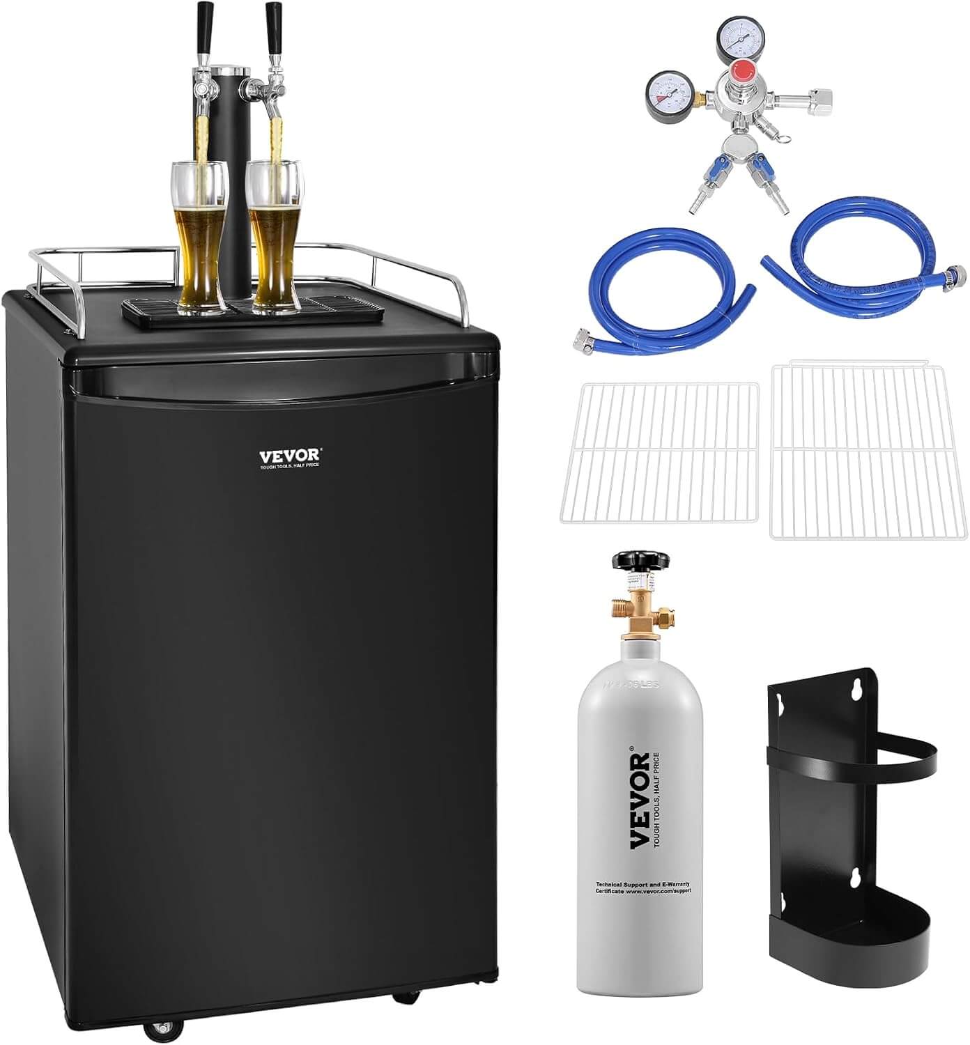 VEVOR Beer Kegerator Dual Tap for D system