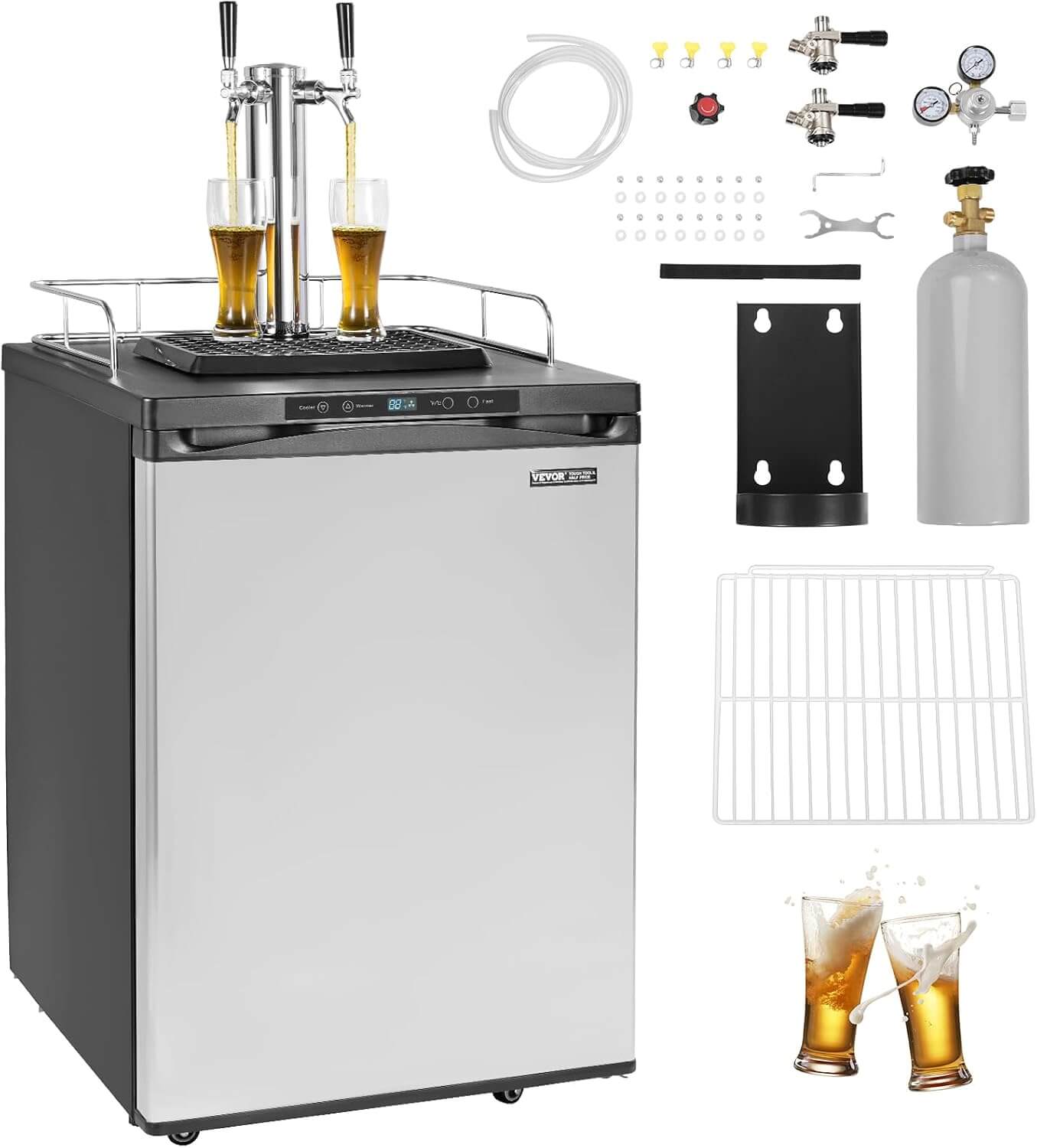 VEVOR Beer Kegerator Dual Tap